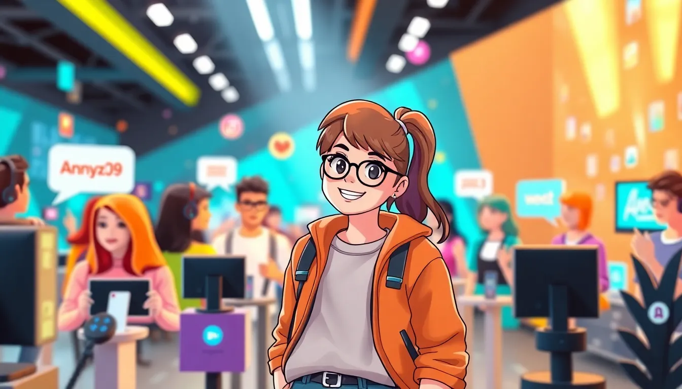 Vibrant digital persona representing Annyz09 in a colorful online setting.